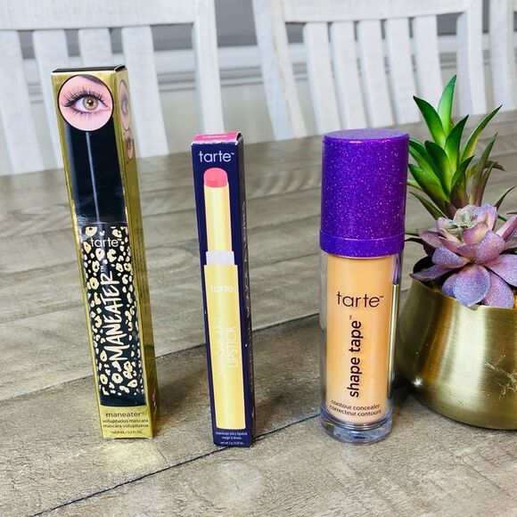 Tarte Bundle Shape Tape Contour Concealer 35N Medium Lipstick And Mascara - Picture 1 of 2